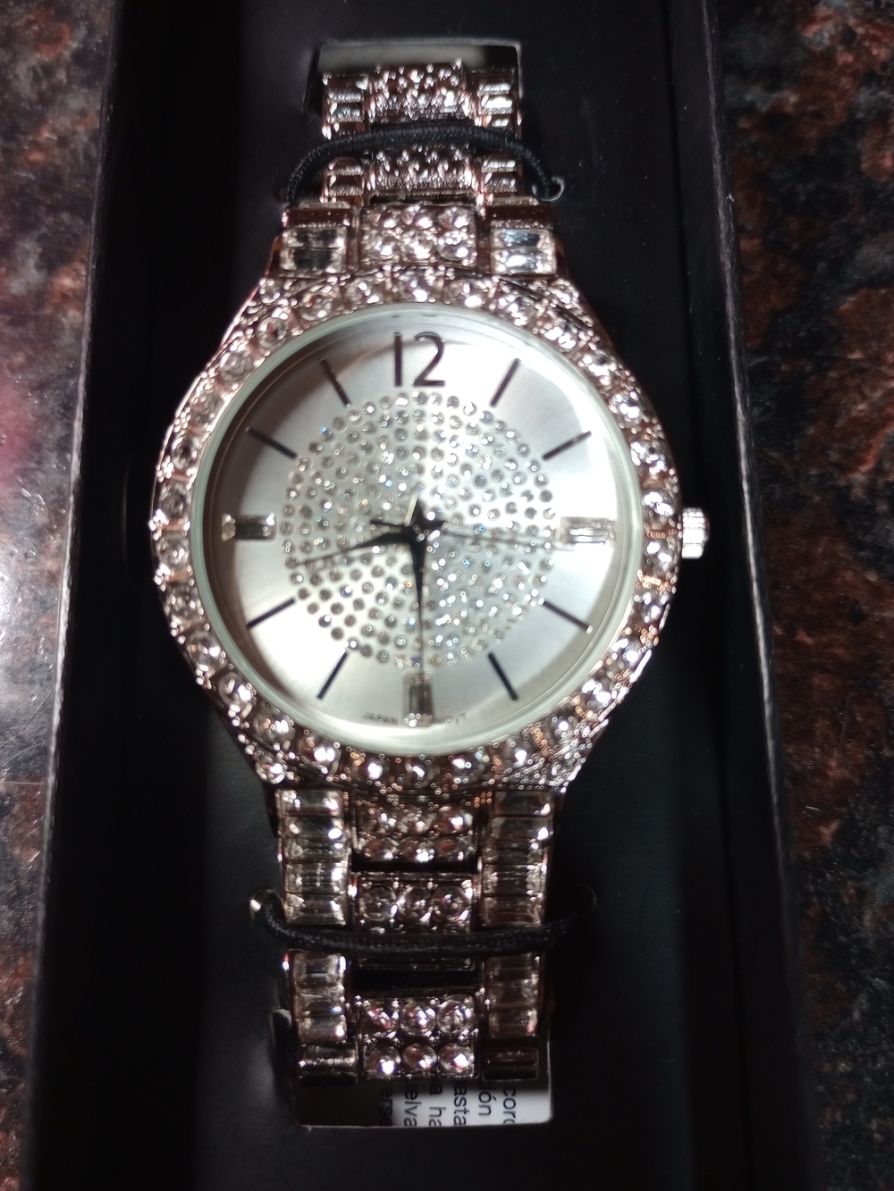 Crystal Accent Silver-Tone Women's Bracelet Watch